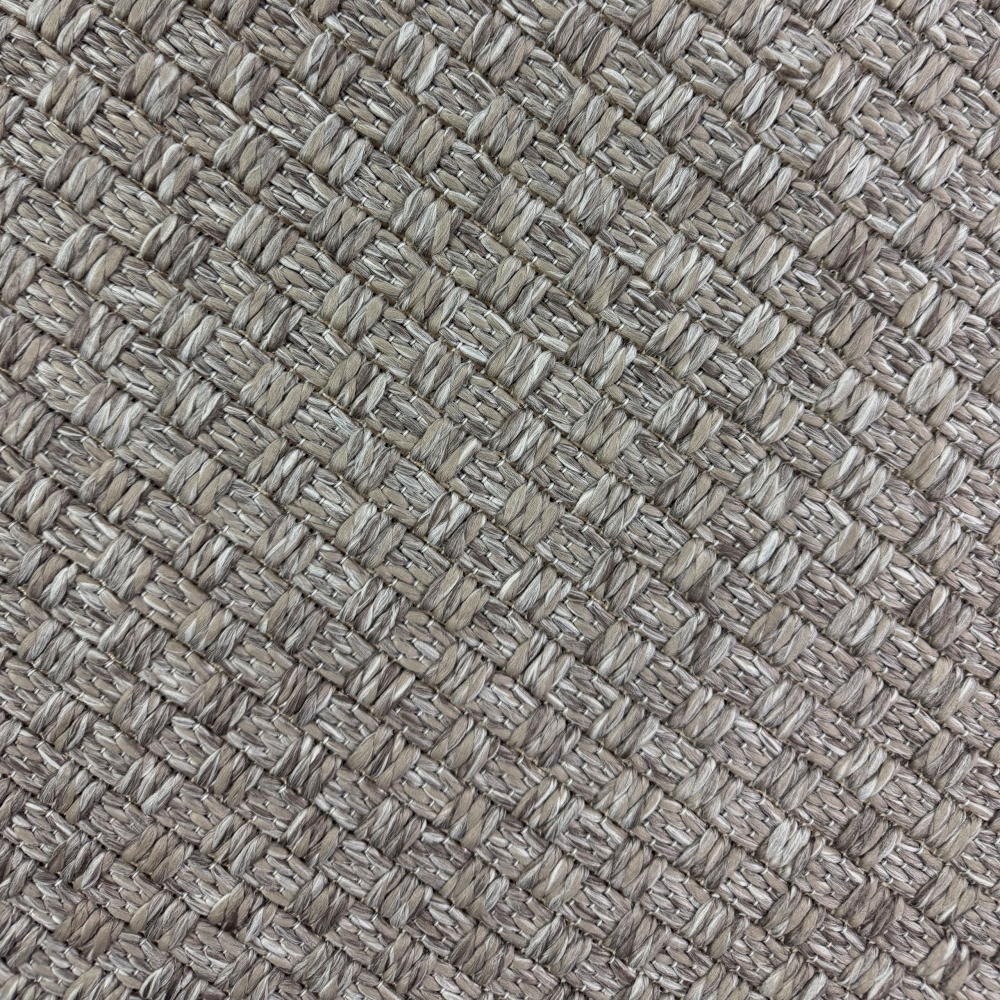 Teppich Taupe Flechtoptik Strapazierfähig Für Balkon Terrasse