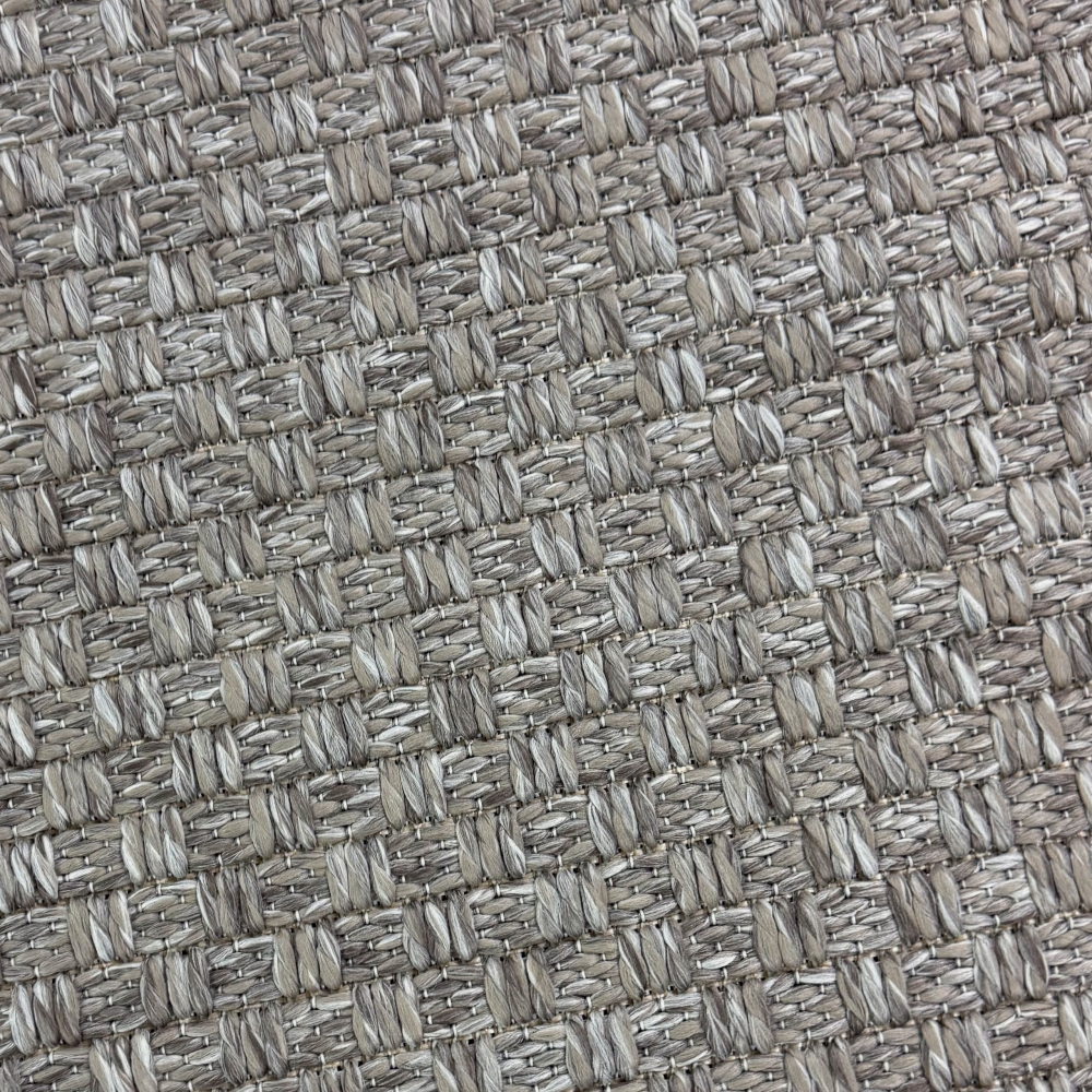 Teppich Taupe Flechtoptik Strapazierfähig Für Balkon Terrasse