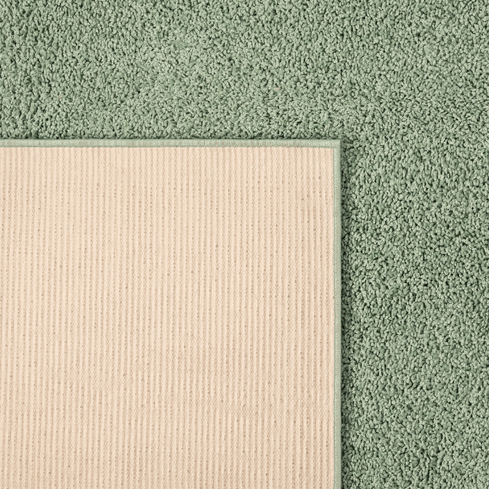 Wohnzimmer Shaggy Teppich | kuschlig warm & weich | hellgrün