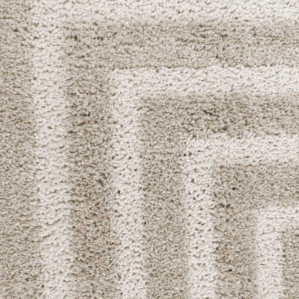 Flauschiger Hochflor-Teppich in Modern & Gemütlich in Beige