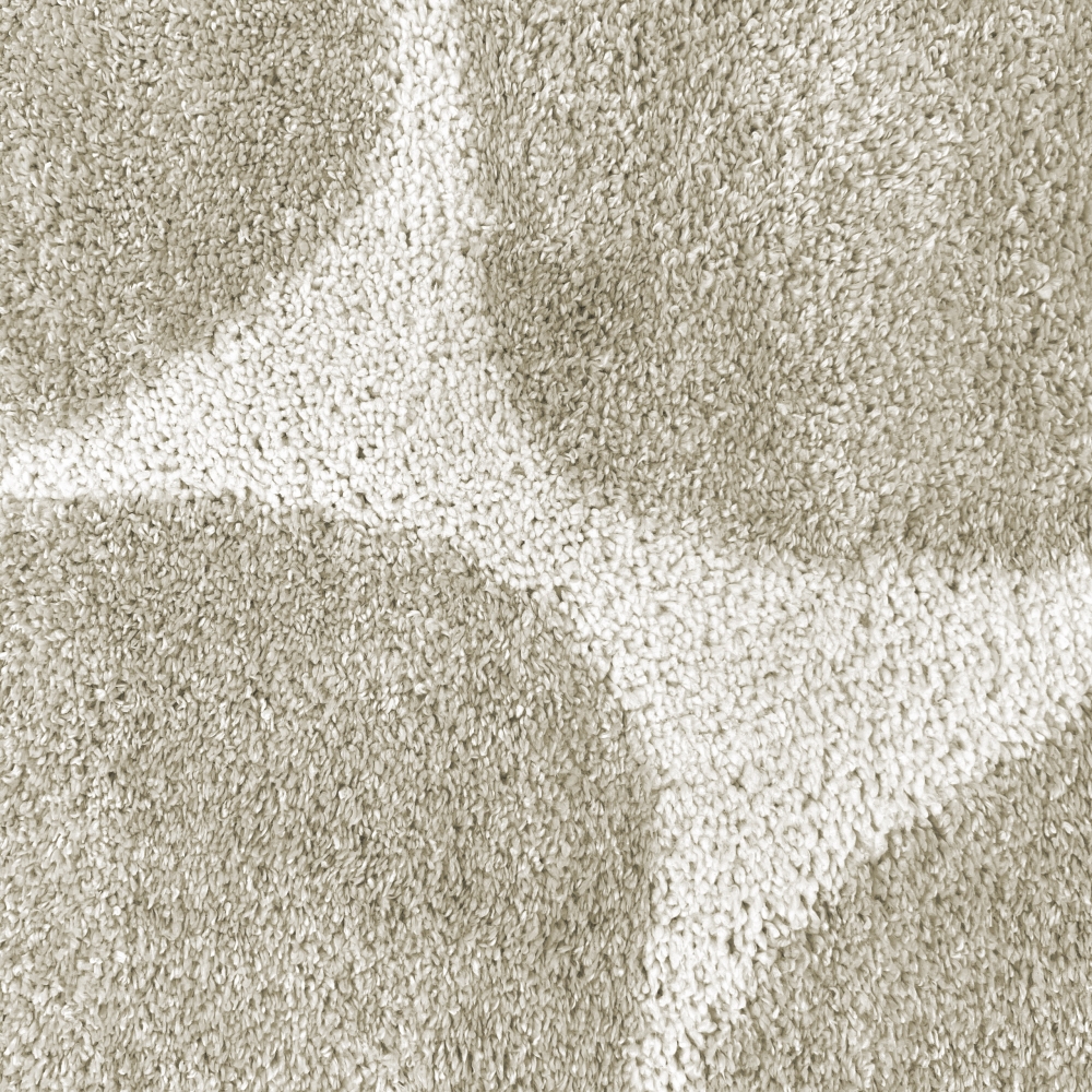 Moderner Hochflor Teppich Creme Akzente Weich pflegeleicht in organischem Muster Creme Beige