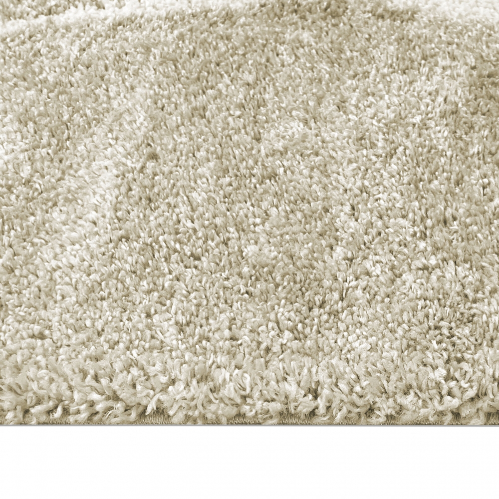 Moderner Hochflor Teppich Creme Akzente Weich pflegeleicht in organischem Muster Creme Beige