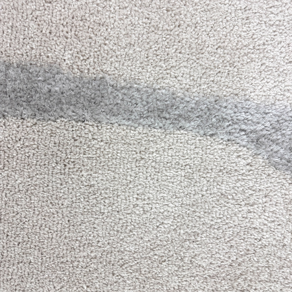 Moderner Hochflor Teppich mit elegantem Muster in Beige Grau