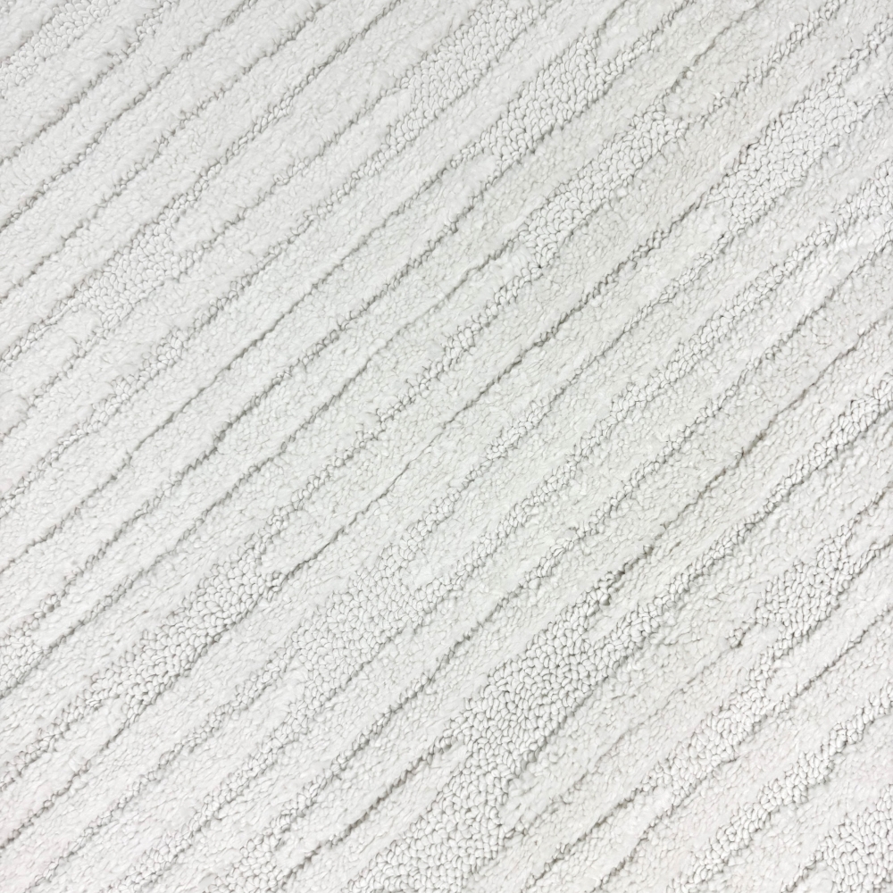 Wohnzimmer Schlafzimmer Teppich mit Hoch-Tief-Effekt und gemusterten Linien in der Farbe creme