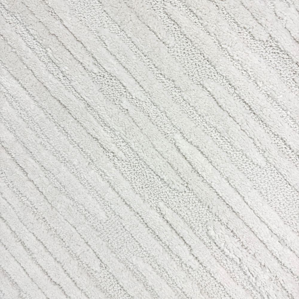 Wohnzimmer Schlafzimmer Teppich mit Hoch-Tief-Effekt und gemusterten Linien in der Farbe creme