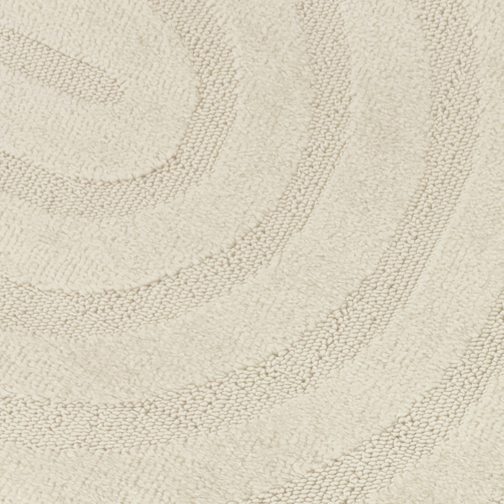 Schimmernder Wohnzimmer-/Schlafzimmer-Teppich strapazierfähig mit ovalem Linienmuster in Creme