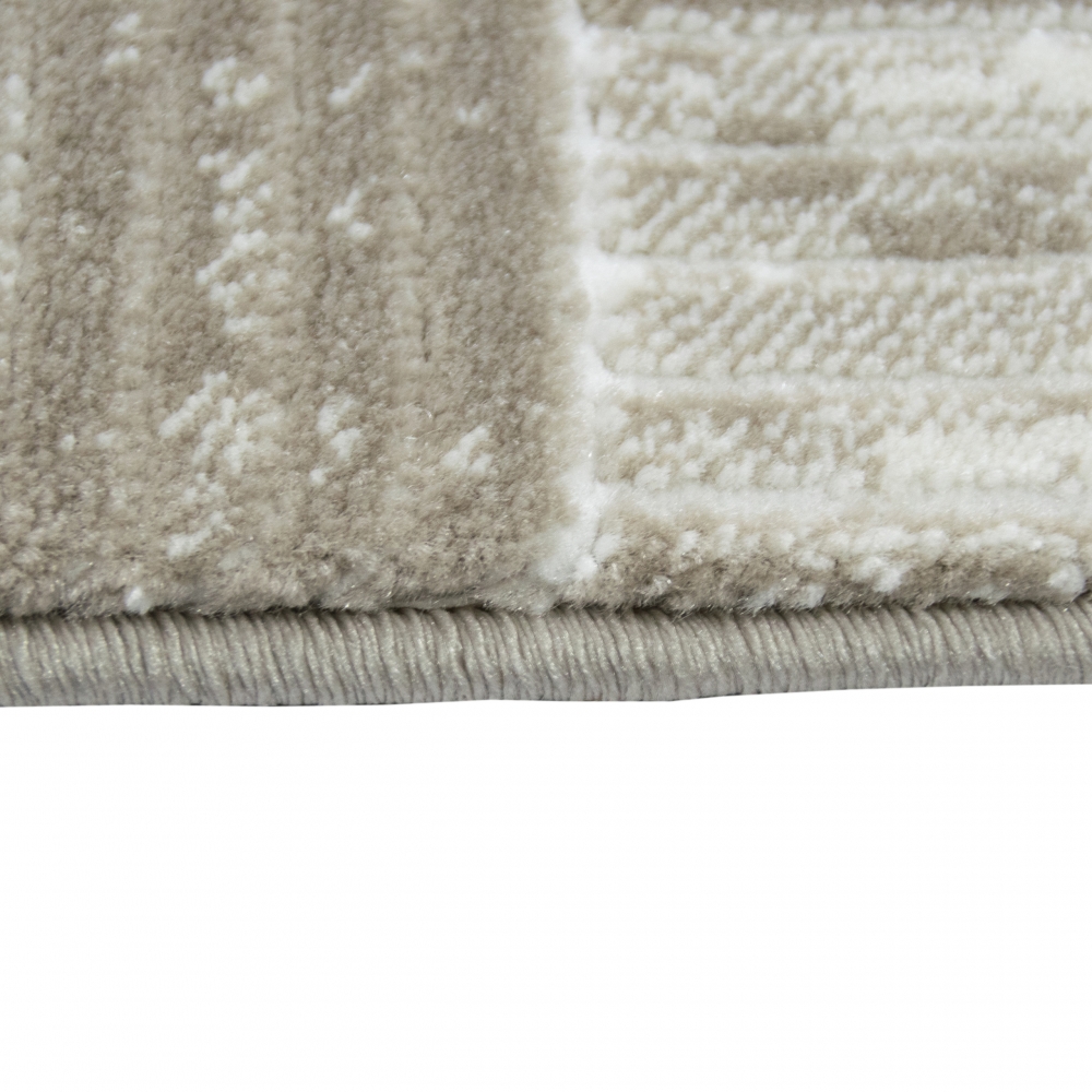 Moderner Kurzflorteppich mit Karomuster Beige Creme Moderner Kurzflorteppich mit Karomuster Beige Creme
