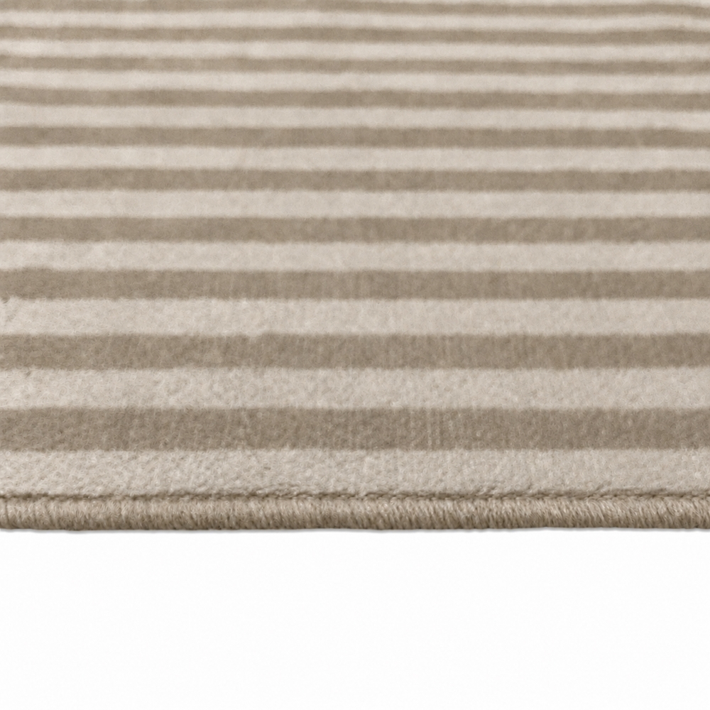 Teppich Braun abstraktes Linienmuster mit Flanell-bedruckter Oberfläche