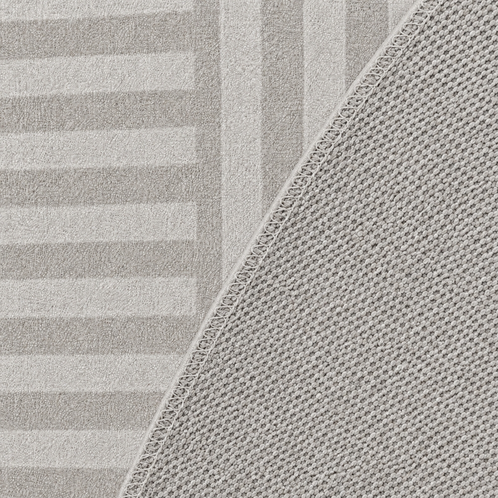 Teppich Grau grafisches Linienmuster flache Flanelloberfläche
