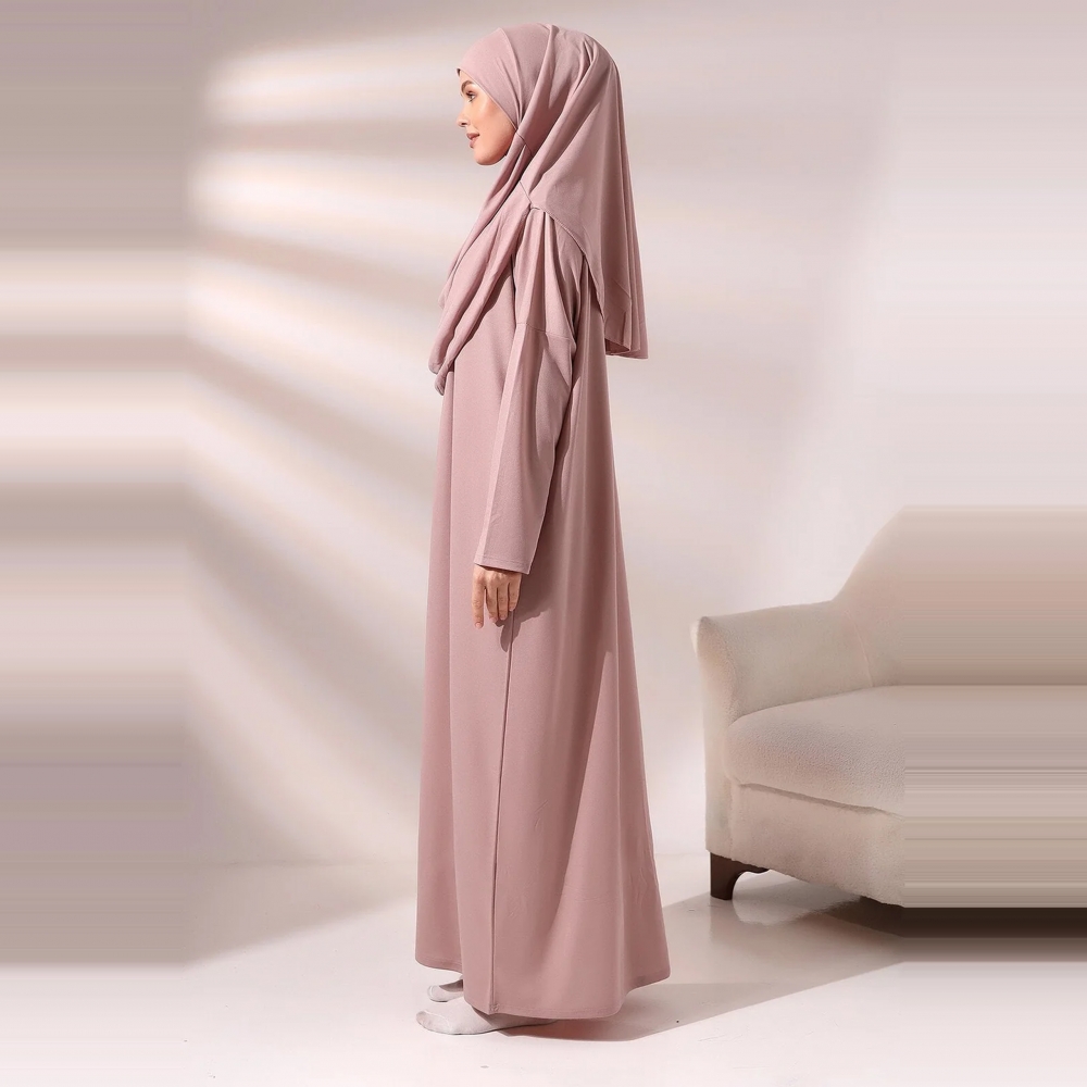 Gebetsset Rosa mit langem Gebetskleid Teppich und Perlenkette