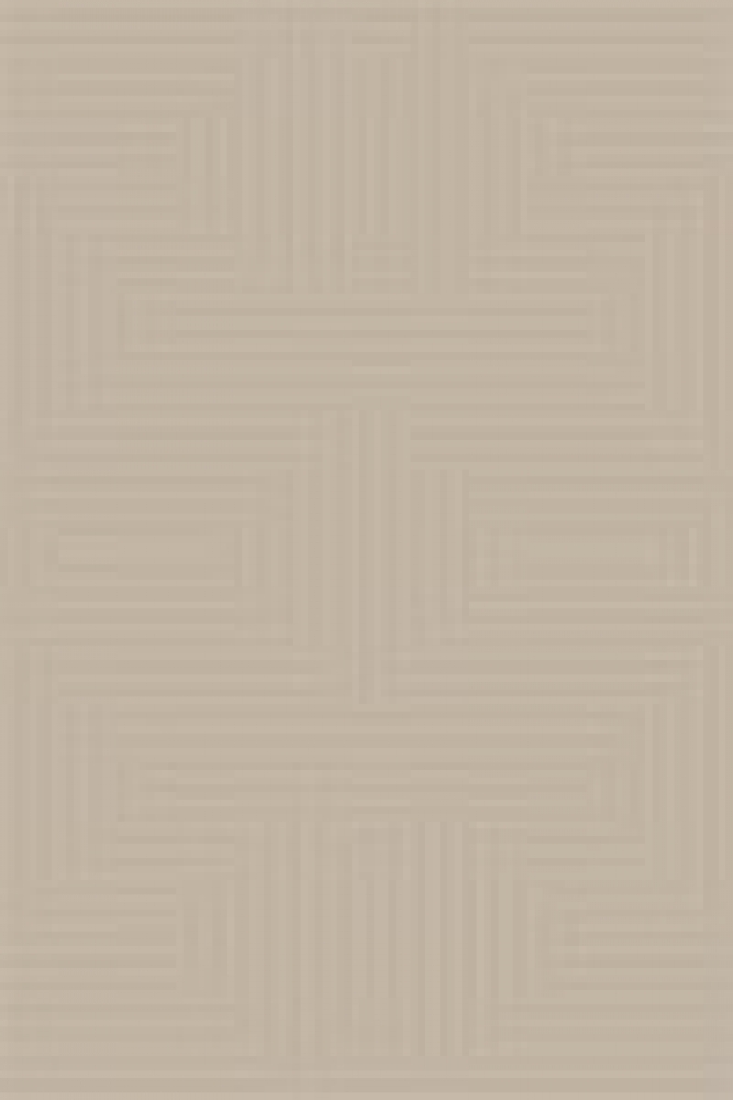 Moderner Wohnzimmerteppich pflegeleicht geometrisches Muster in Beige