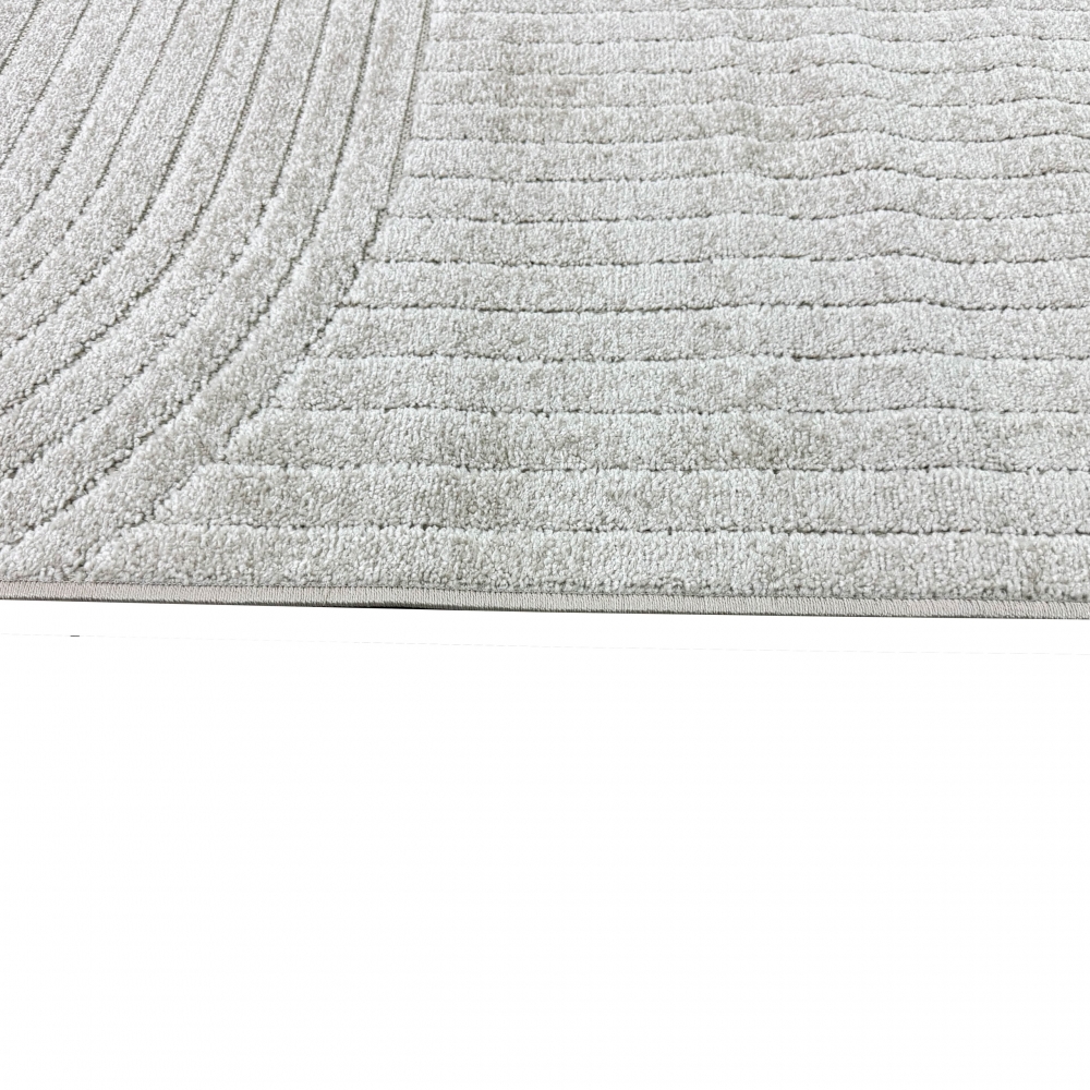 Moderner Outdoor Teppich wetterfest Terrasse Balkon Boho-Style hochwertig pflegeleicht Beige