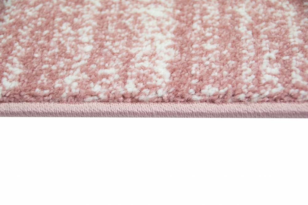 Designer und Moderner Teppich Wohnzimmerteppich Kurzflor Uni Design in Rosa