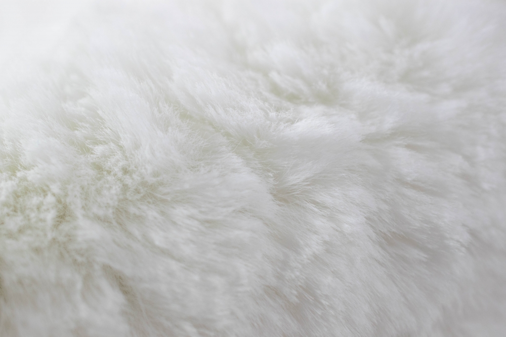 Teppich Kunstfellteppich Hochflor Faux Fur Hasenfell uni Farbe weiss