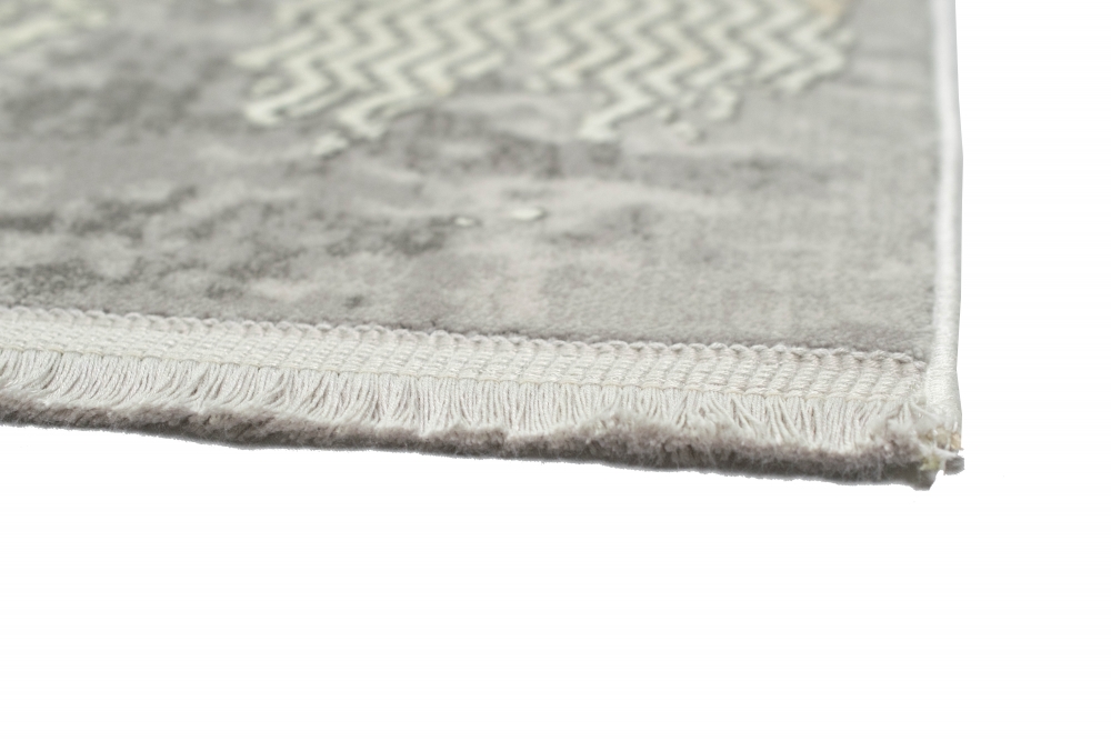 Wollteppich Designerteppich Teppich abstrakt aus Naturfasern in beige grau creme