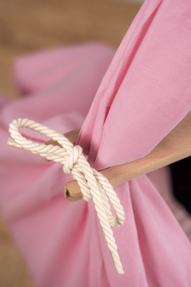 Baby-Traum Federwiegen Hängematte für optimalen Schlafkomfort - waschbar - in pink