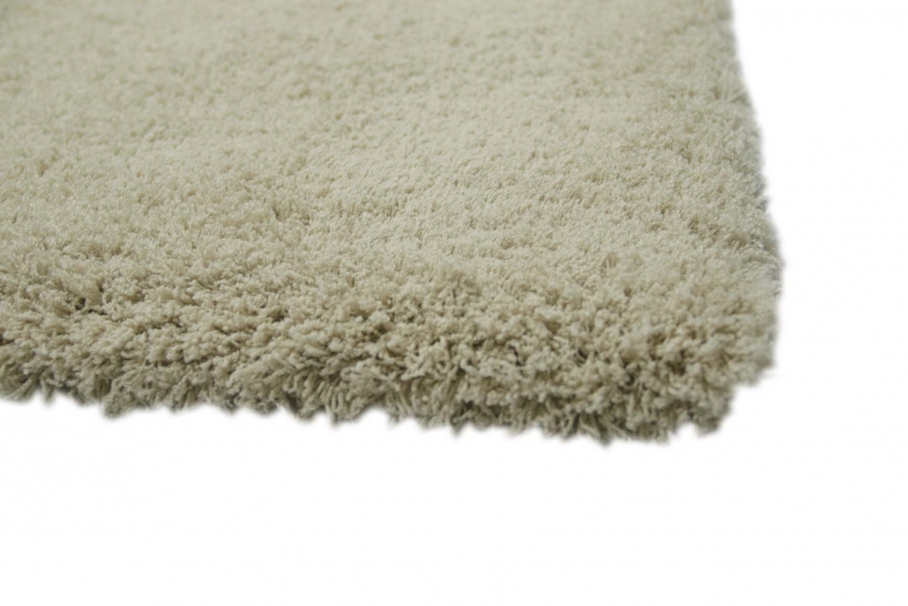 Shaggy Teppich Micro Polyester Hochflor Langflor Teppich Wohnzimmer Teppich Gemustert in Uni Design Mocca Beige