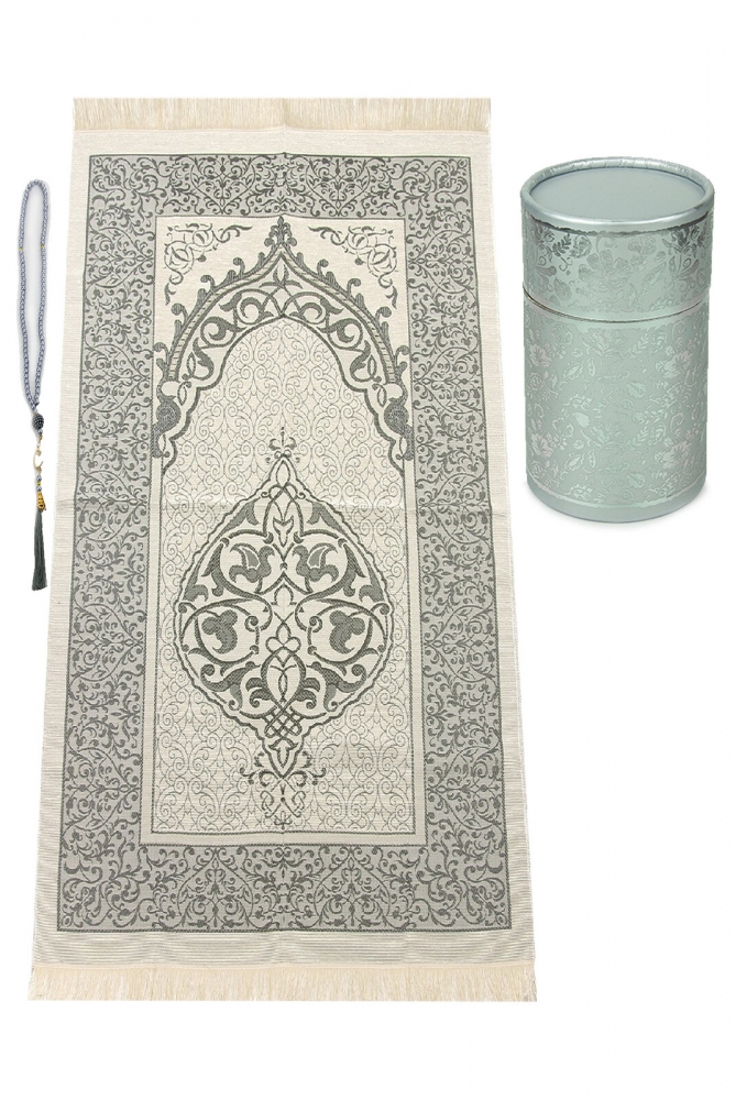 Gebetsteppich Grau Silber