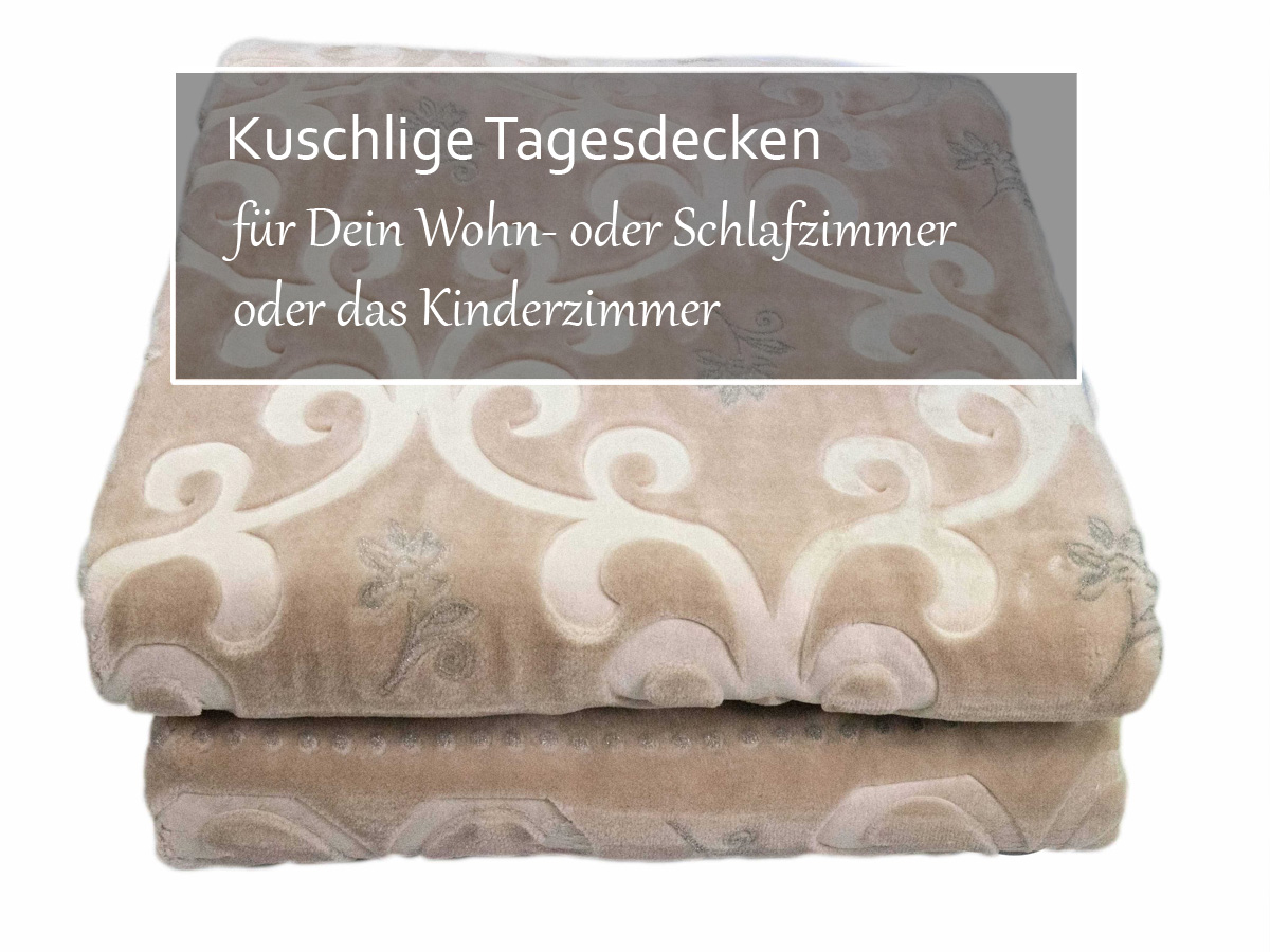 Kuschlige Tagesdecken für das Wohnzimmer, Schlafzimmer oder Kinderzimmer