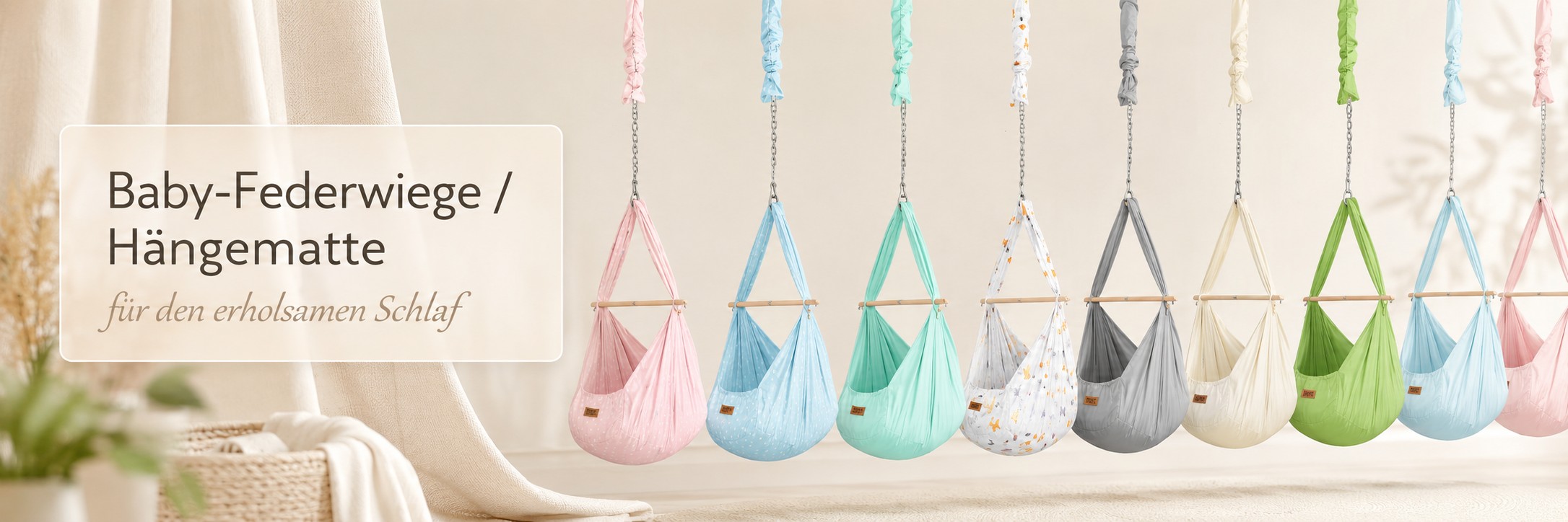 Baby Federwiegen in vielen verschiedenen Farben und Designs für den entspannten Schlaf Deines Babys